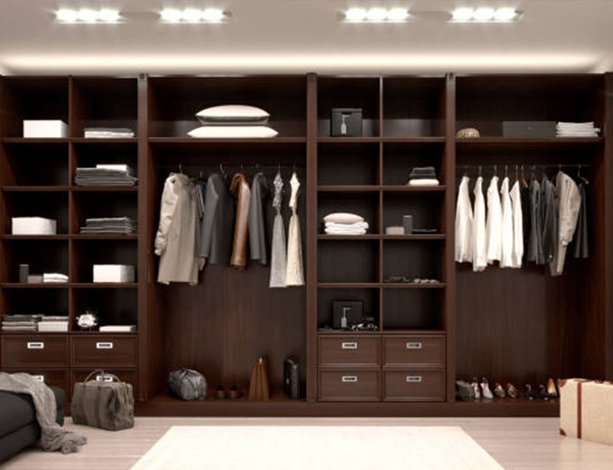 Luxury Walnut Finish Wardrobe