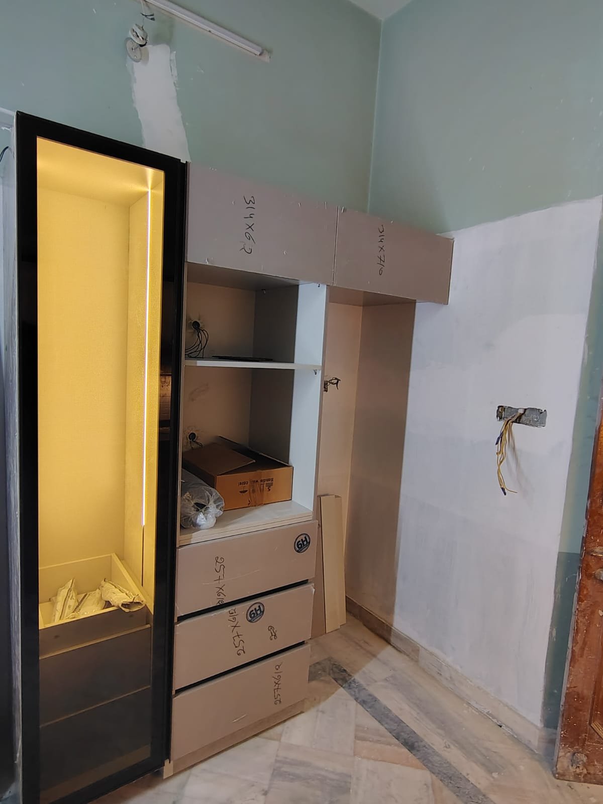 TV Unit with Display Shelves